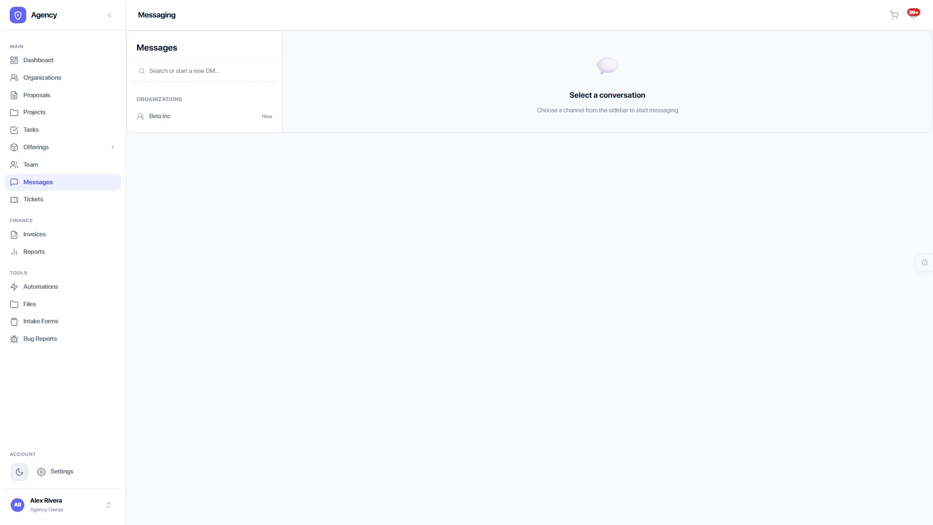 EidonCore chat channels with rich link previews and entity mentions